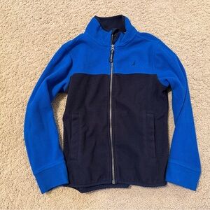 Nautica Black and Blue Fleece Jacket